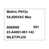 Meltric 03-A4001-001-142 INLET REVERSE INTERIORS FLUSH MOUNT 03-A4001-001-142